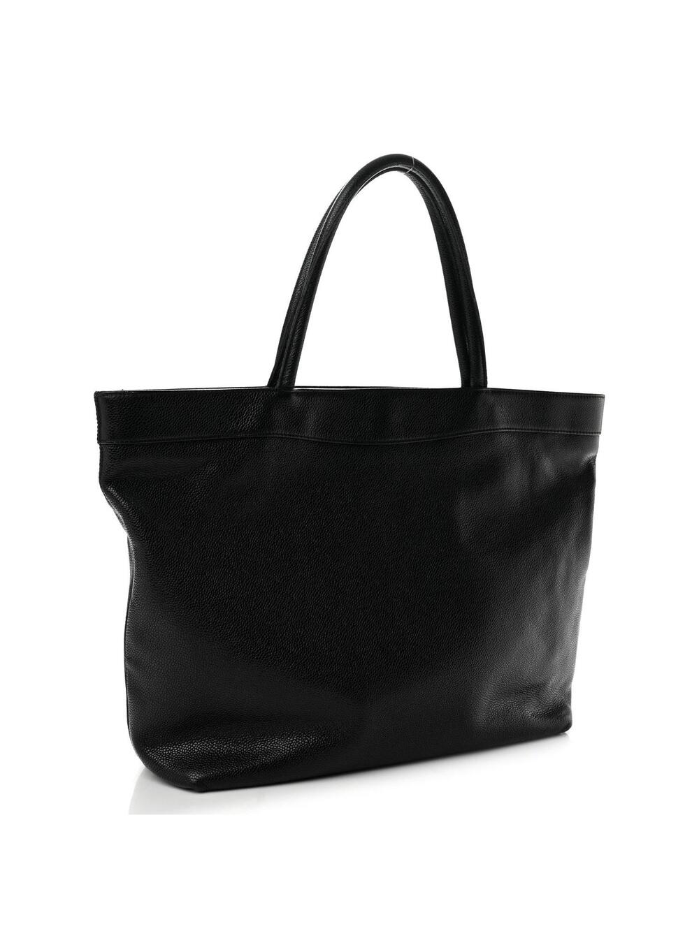 Chanel Caviar Cc Timeless Tote Black #363702C15B